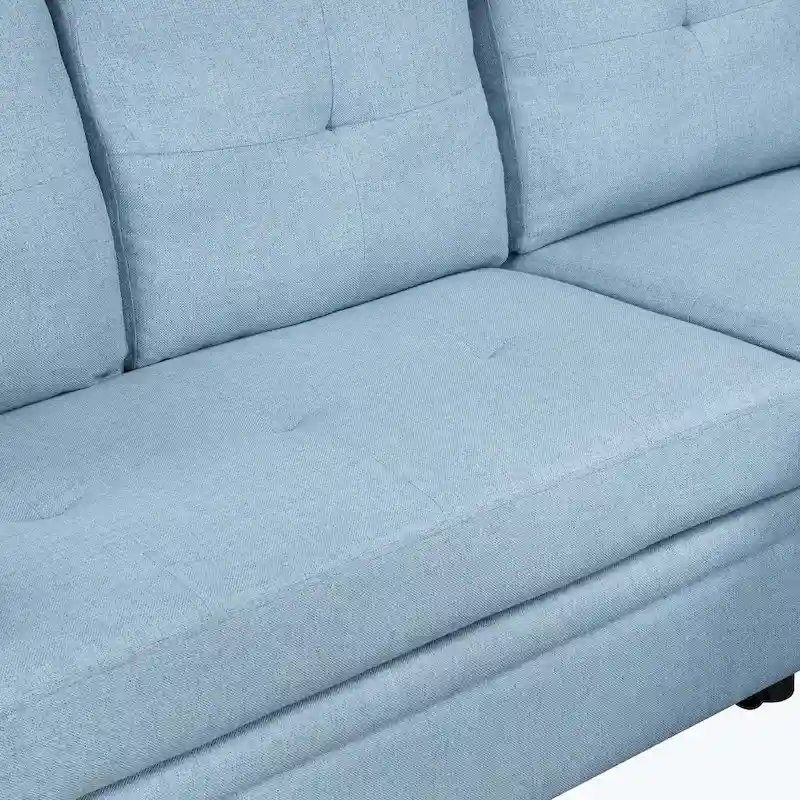 Classic and Cozy L-shape Pull-out Sleeper Sectional Sofa