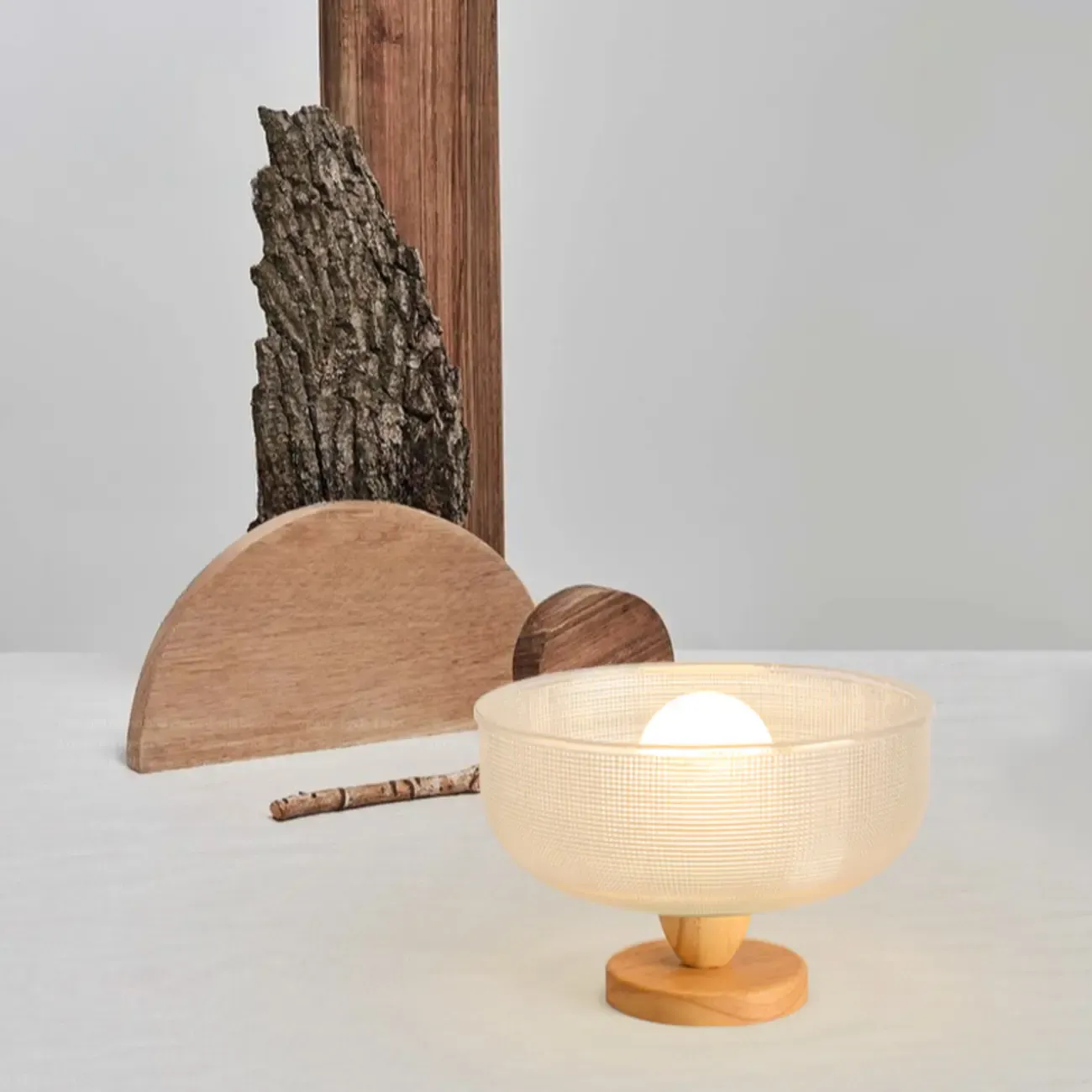 Modern LED Semi-Flush Ceiling Light with Clear Shade