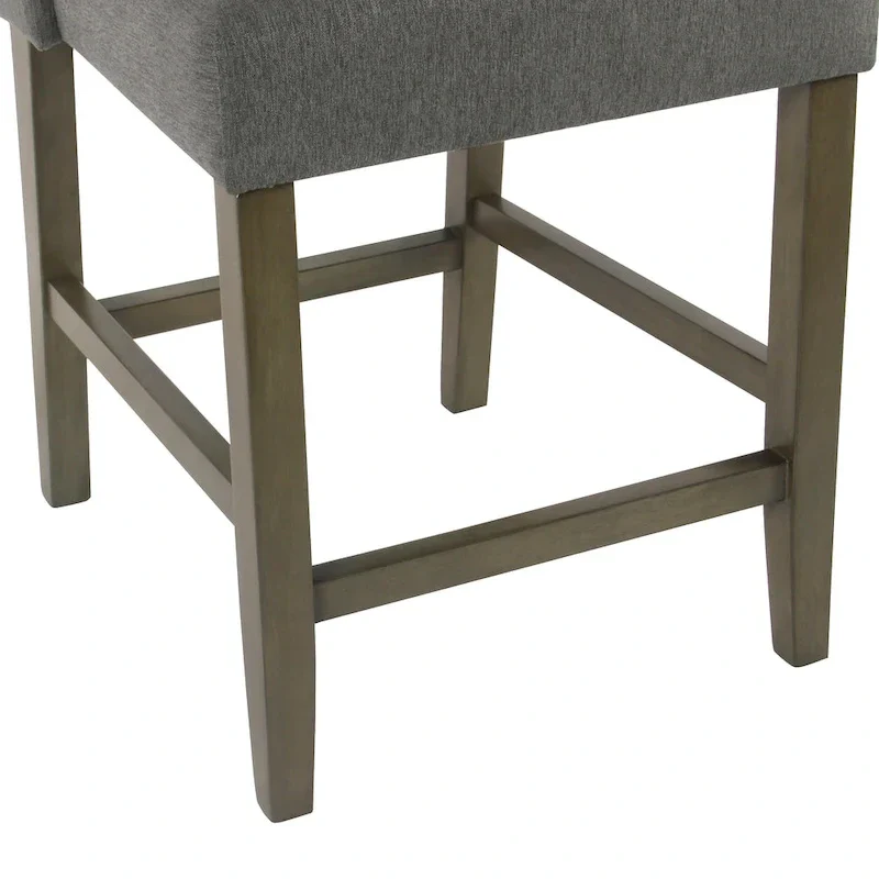 HomePop Dinah Modern 24 Counter Stool - Pewter - 24 inches - 24 inches