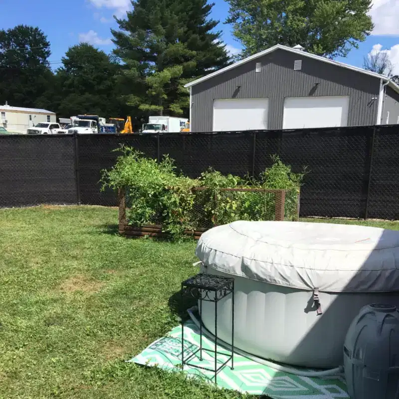 Home Aesthetics 6' x 50' Black Fence Privacy Screen, Backyard Fabric Mesh Tarp Garden Windscreen
