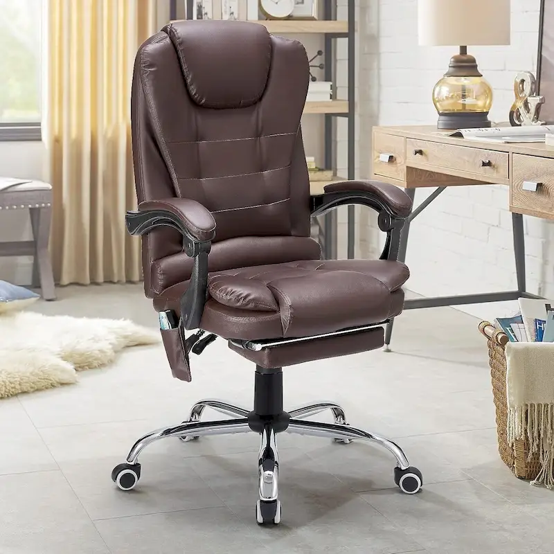 AECOJOY Heated Executive Office Chair w/ Massage &Adjustable Height