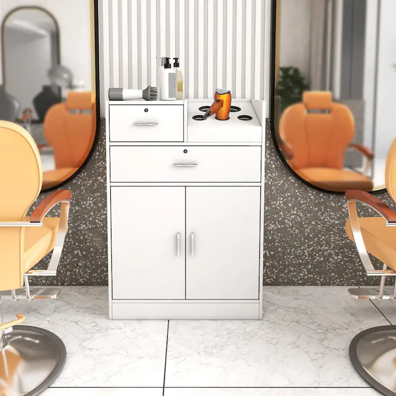 Locking Beauty Salon Storage Cabinet Hair Dryer Holder Stylist Equipment Drawerr