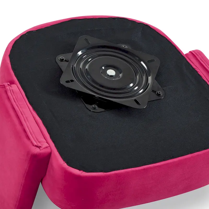 Upholstered Velvet Swivel Accent Chairs with Open Backrest