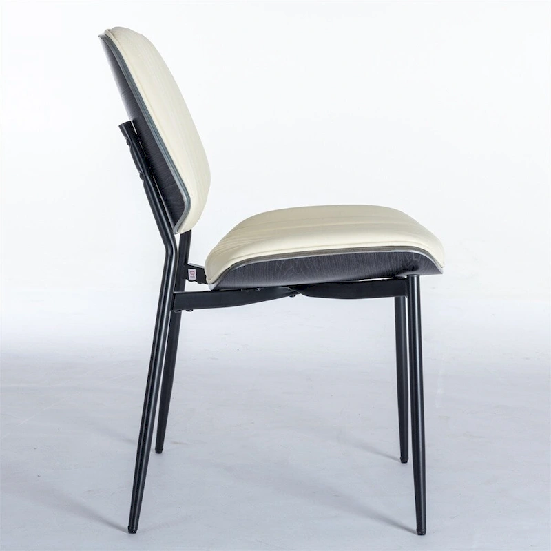 Dining Chairs Set of 2,Mid Century Modern Retro Faux Leather Chair