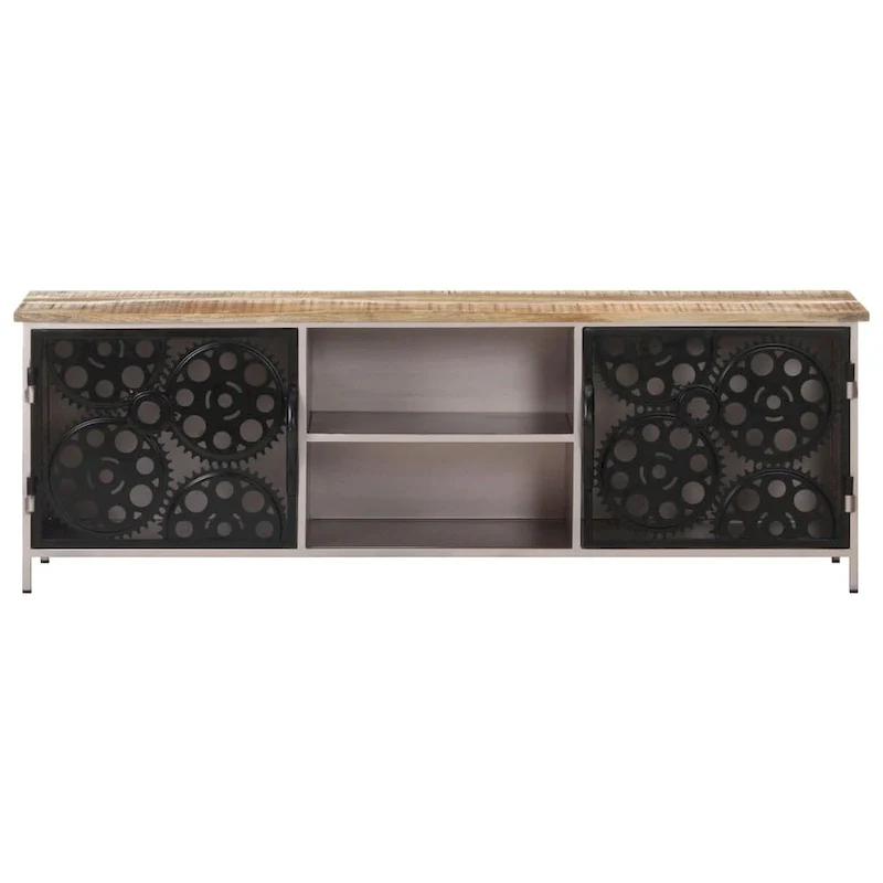 vidaXL TV Stand 47.2x11.8x15.7 Rough Mango Wood