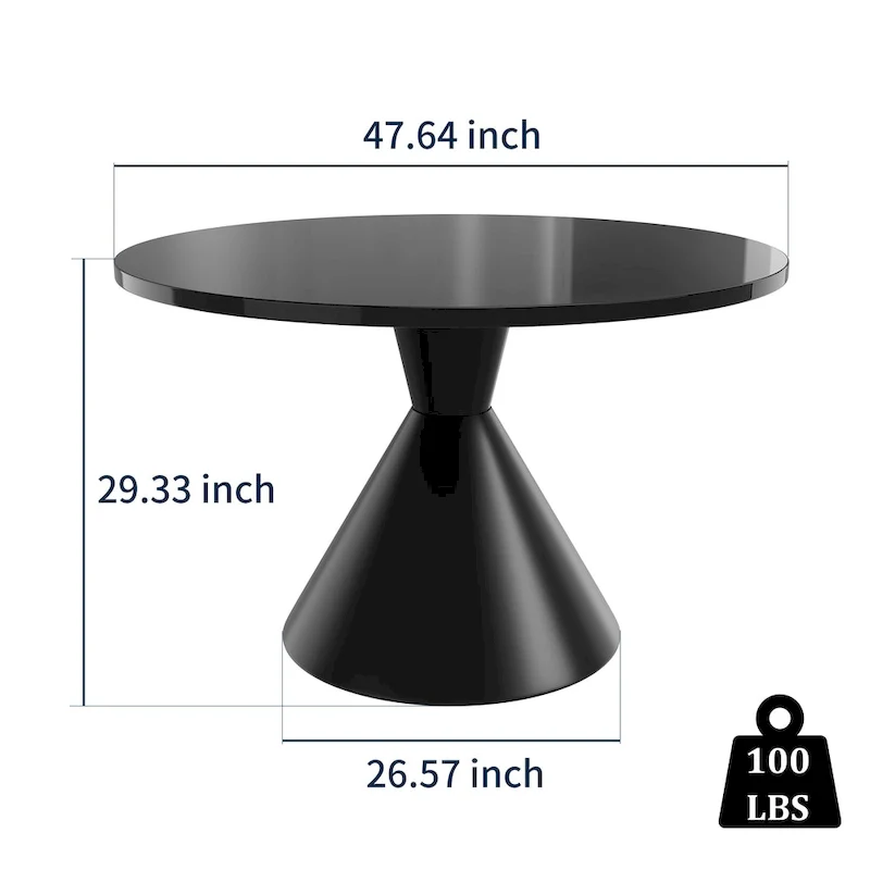 Round High Gloss Dining Table