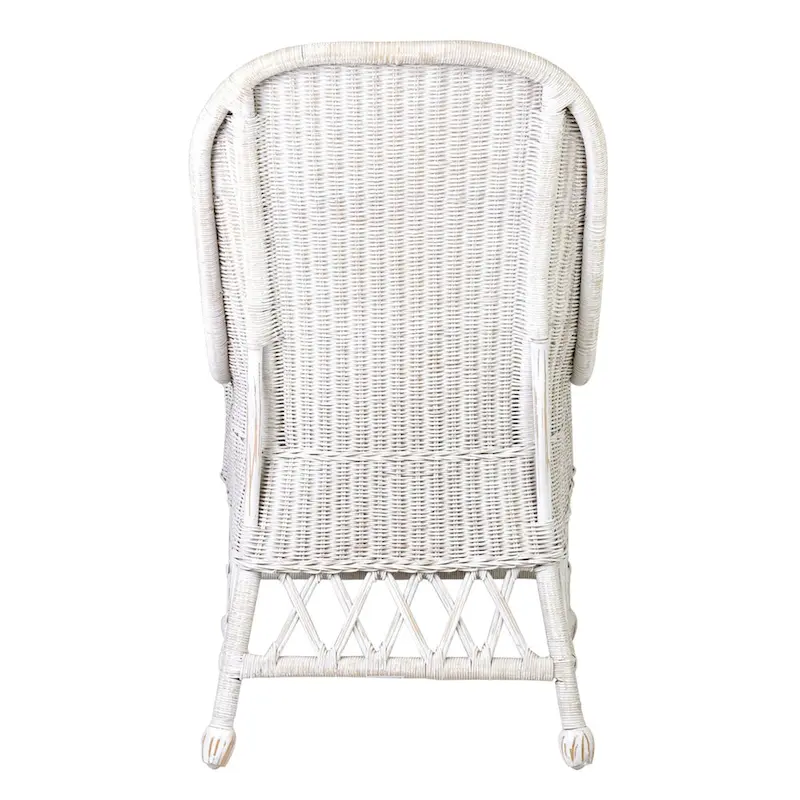 Natural Rattan Cushioned Dining Accent Chair by East at Main