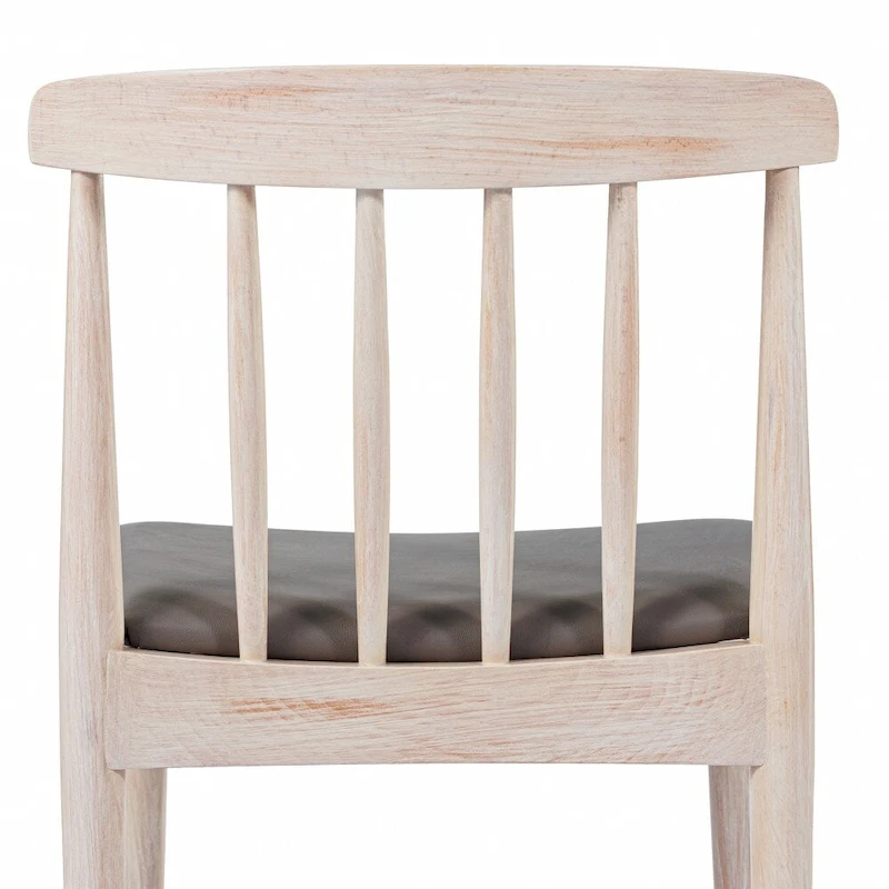 Commercial Solid Wood Dining Chair with Vinyl Padded Seat