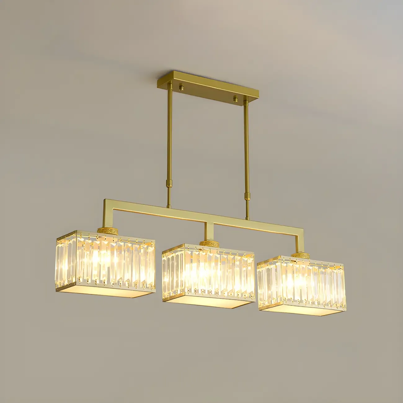 Kitchens Modern Crystal Gold Island Pendant Light