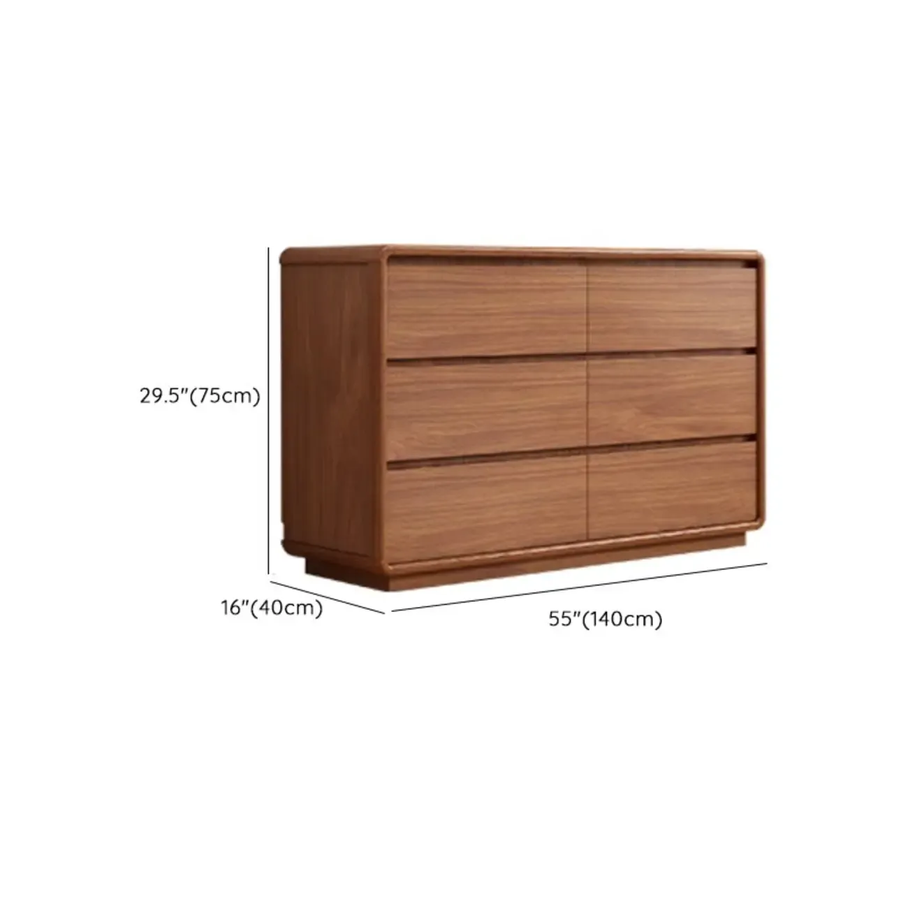 Cube Brown Wooden Console Chest in 8-Drawer