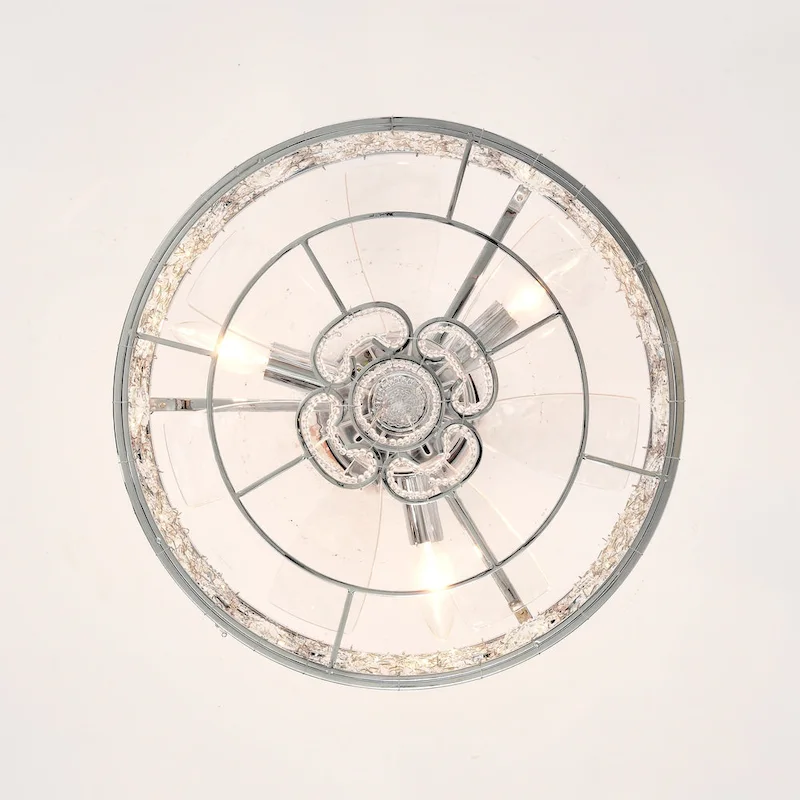 Ralph 15 Inch Chrome Polish Crystal Fandelier - N/A