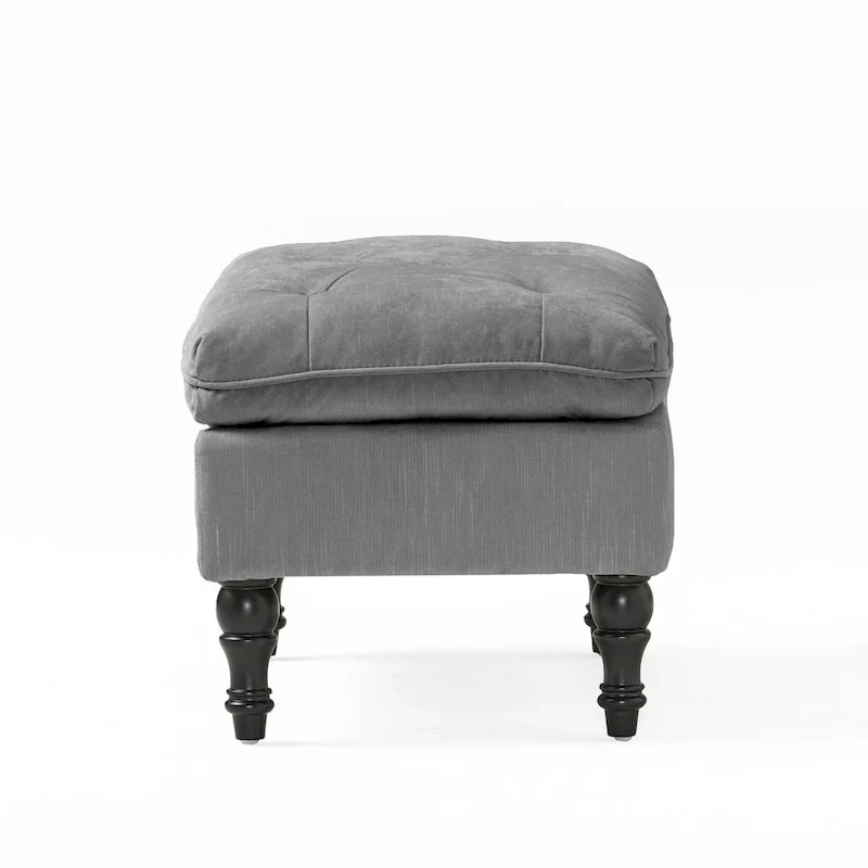 Jeremy Modern Tufted Fabric Pillow Top Ottoman by Christopher Knight Home