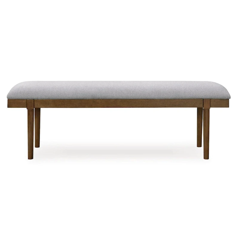 Signature Design by  Lyncott Gray/Brown 59 Upholstered Dining Bench - 59.25 W x 15.13 D x 19.75 H