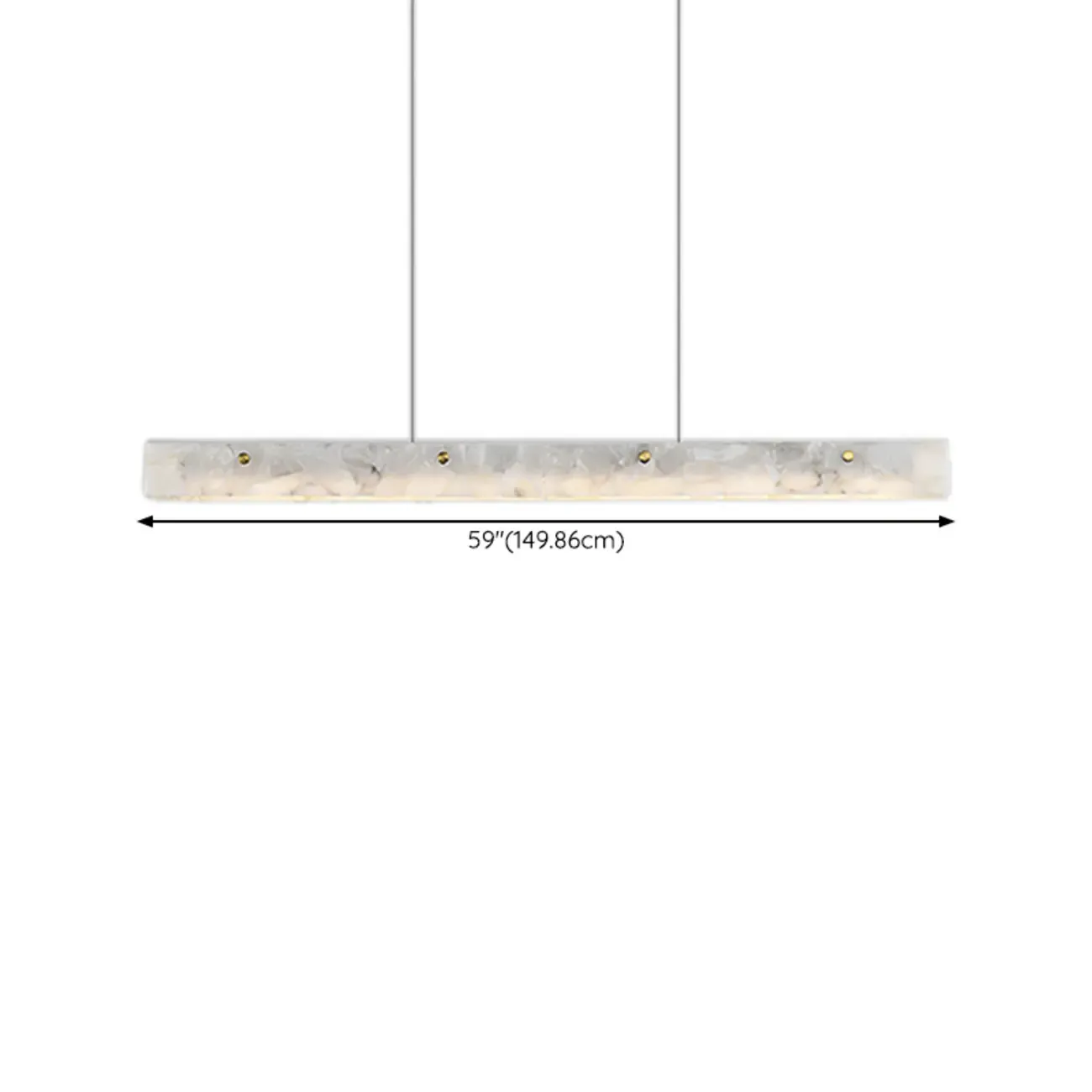 Adjustable Rectangle Marble Hanging Island Light