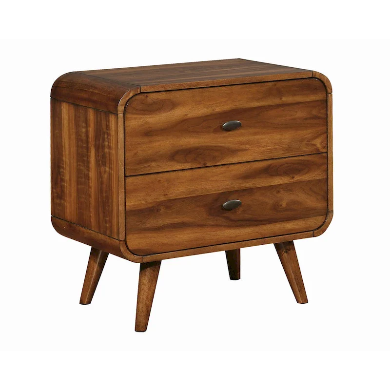 Edward Dark Walnut 2-drawer Nightstand