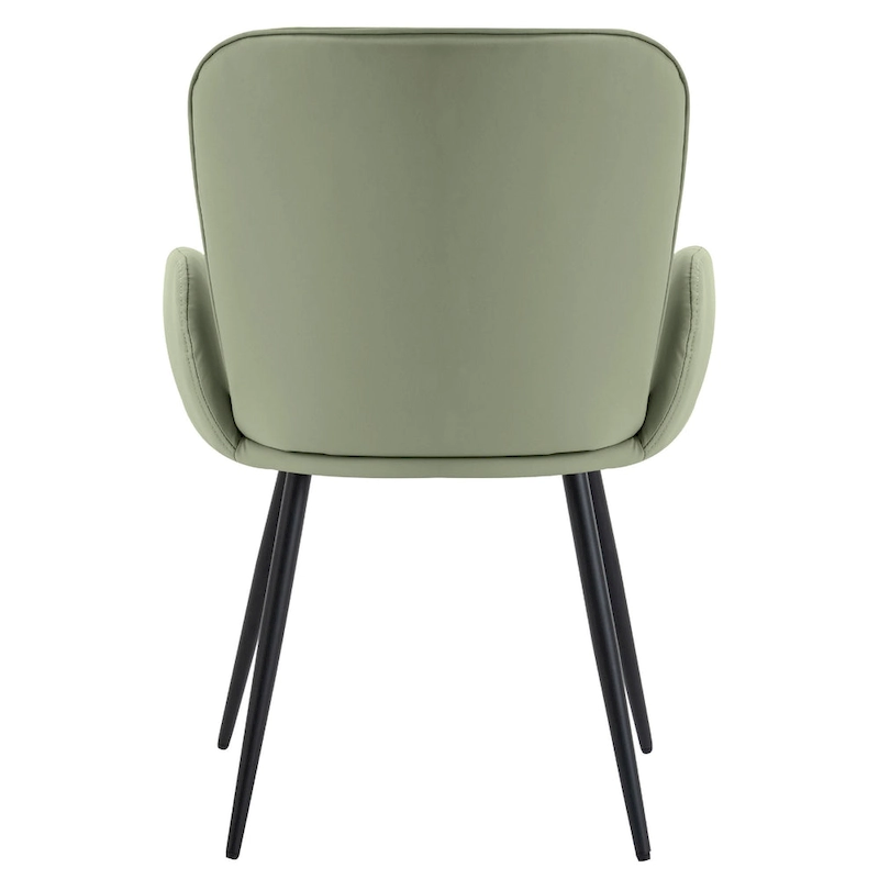 Set of 4 Cat-Scratch Resistant Dining Chairs with Gold Metal Legs