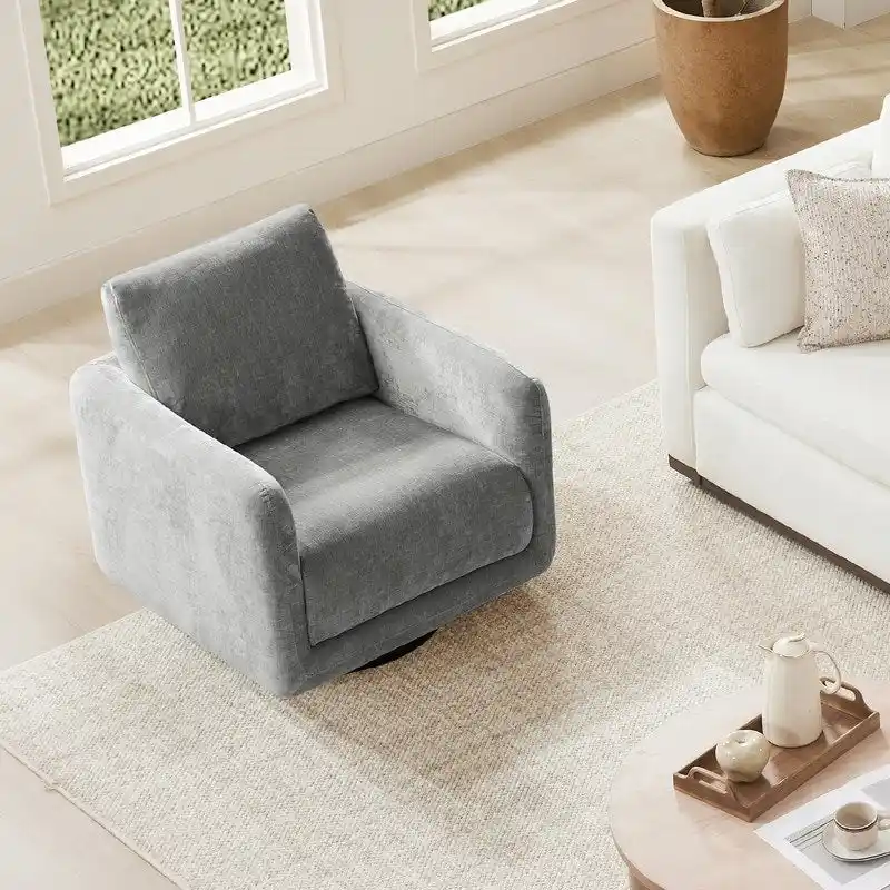 Rebecca Swivel Accent Chair Armchair with Back Cushion