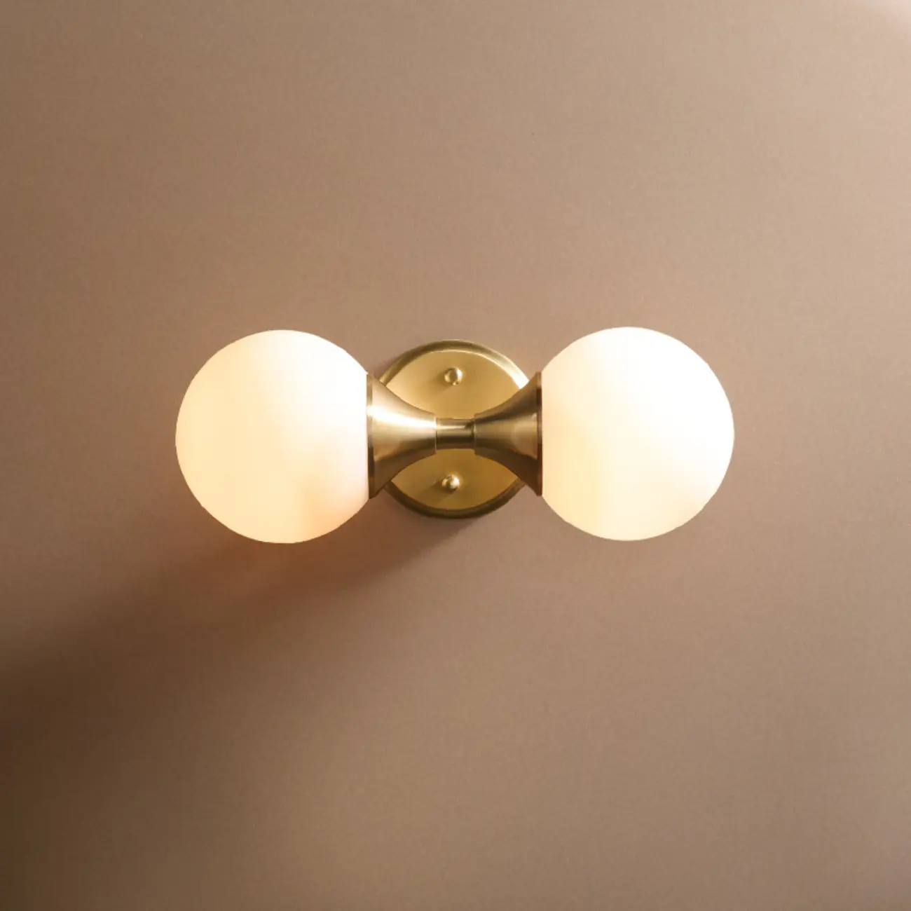 Modern White 2-Light Bathroom Vanity Light in Mini Size