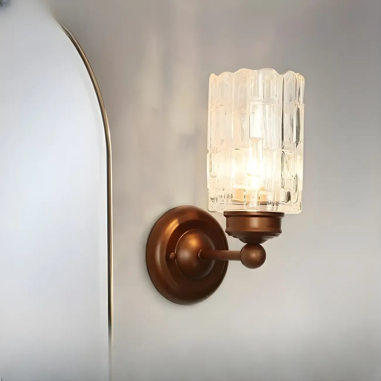 Vintage Glass Cylinder Modern Wall Sconce for Indoor Decor