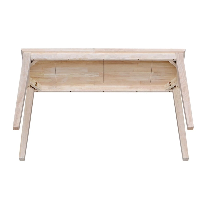 Unfinished Solid Parawood Shaker Console Table