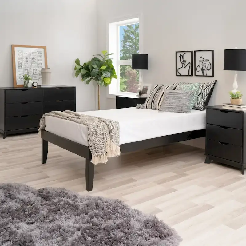 Purcell 4-Piece Bedroom Set with 6-Drawer Dresser and 2 Nightstands