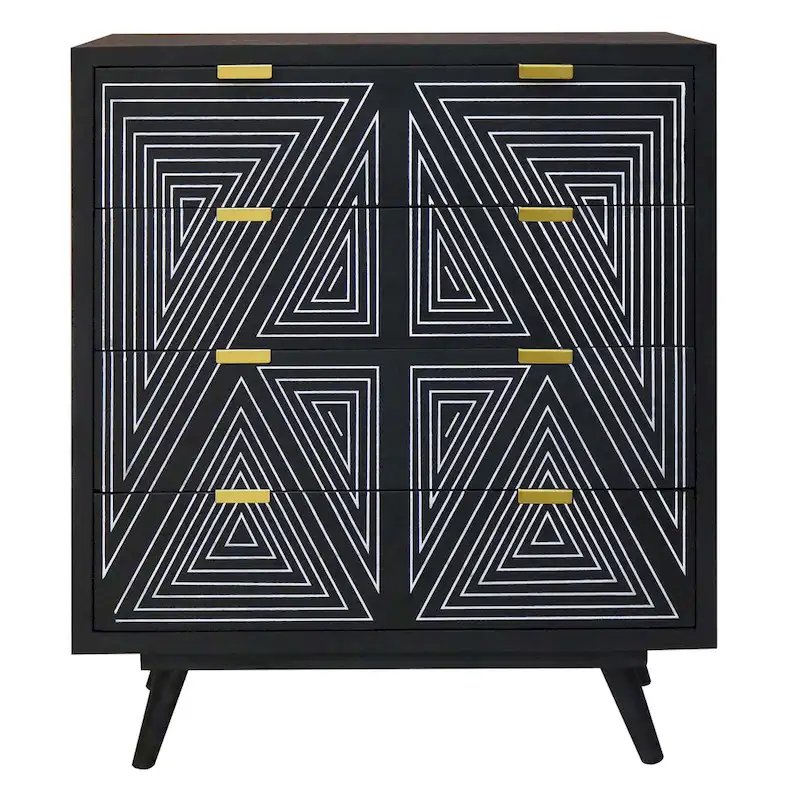 Bidi Mid-Century Modern 4-Drawer Mini Chest by Furniture of America