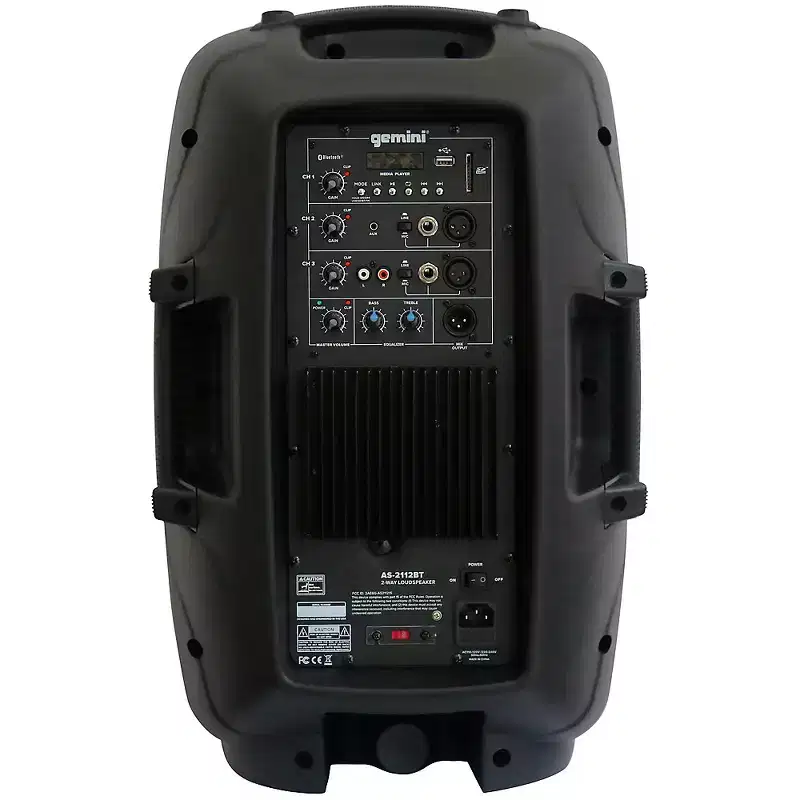 Gemini AS-2112BT 12 1,500W Powered Loudspeaker With Bluetooth