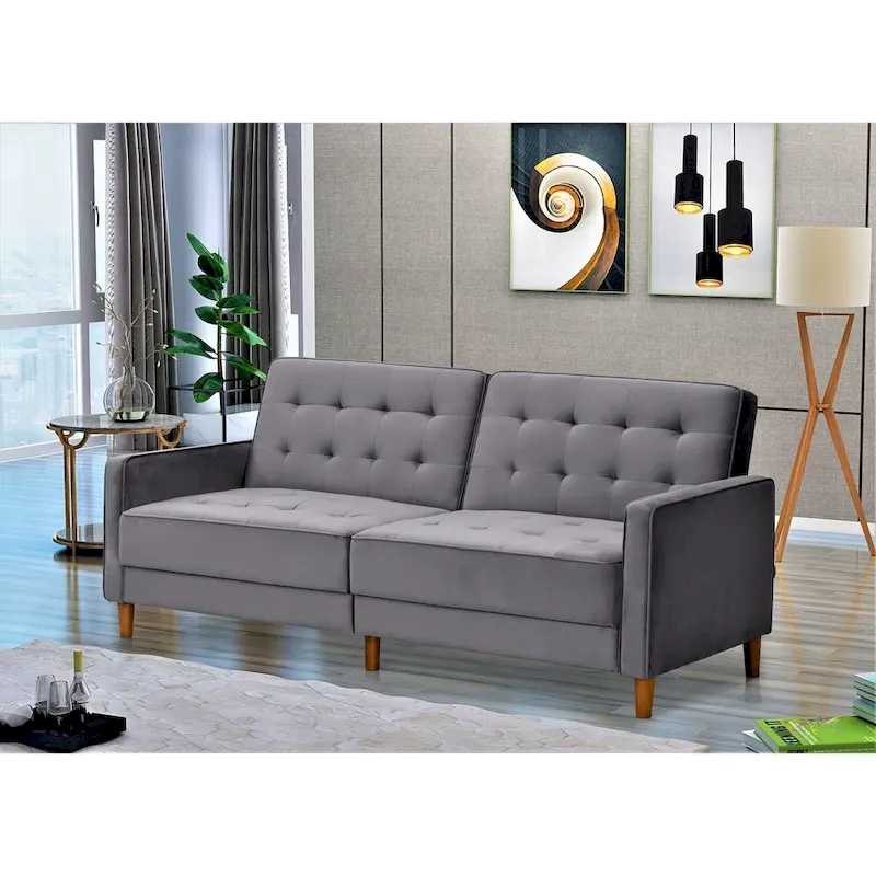 Tufted Velvet Sofa Bed Sleeper