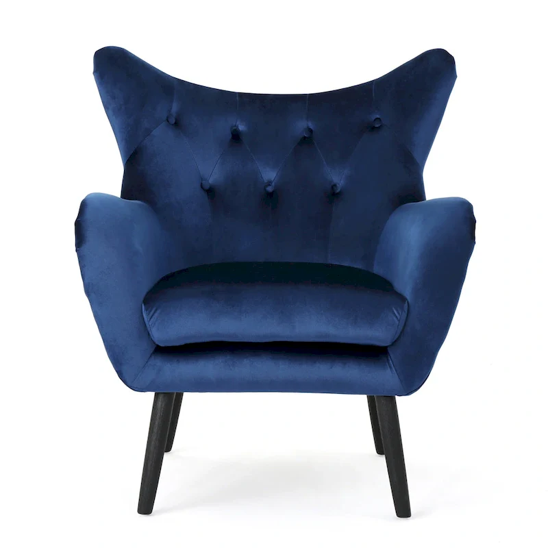 34.25 Velvet Wingback Arm Chair