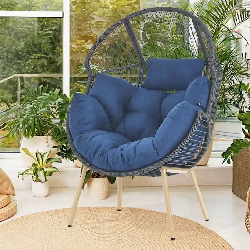 Outdoor Egg Chair with Cushion Oversized Egg Chair