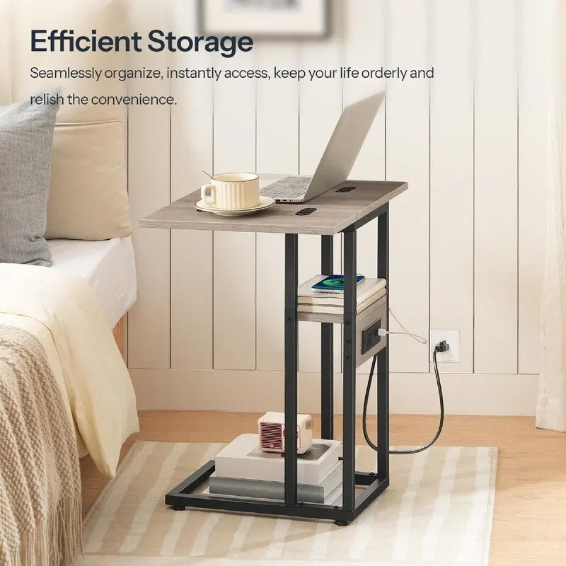 Foldable End Table - 15.4D x 10.2W x 25.2H