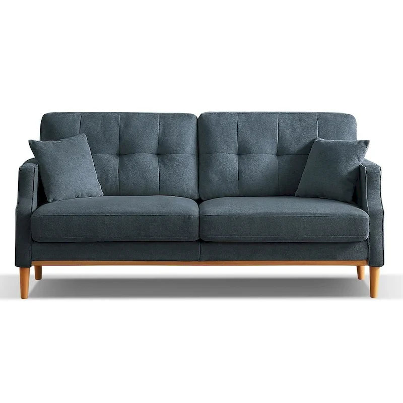 Modern 3-seat Fabric Sofa with USB Charge Port
