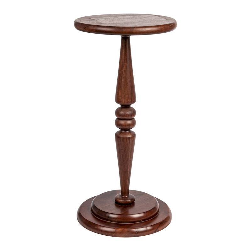 Bishop Pedestal Cocktail Side Table - 12.0L x 12.0W x 25.0H