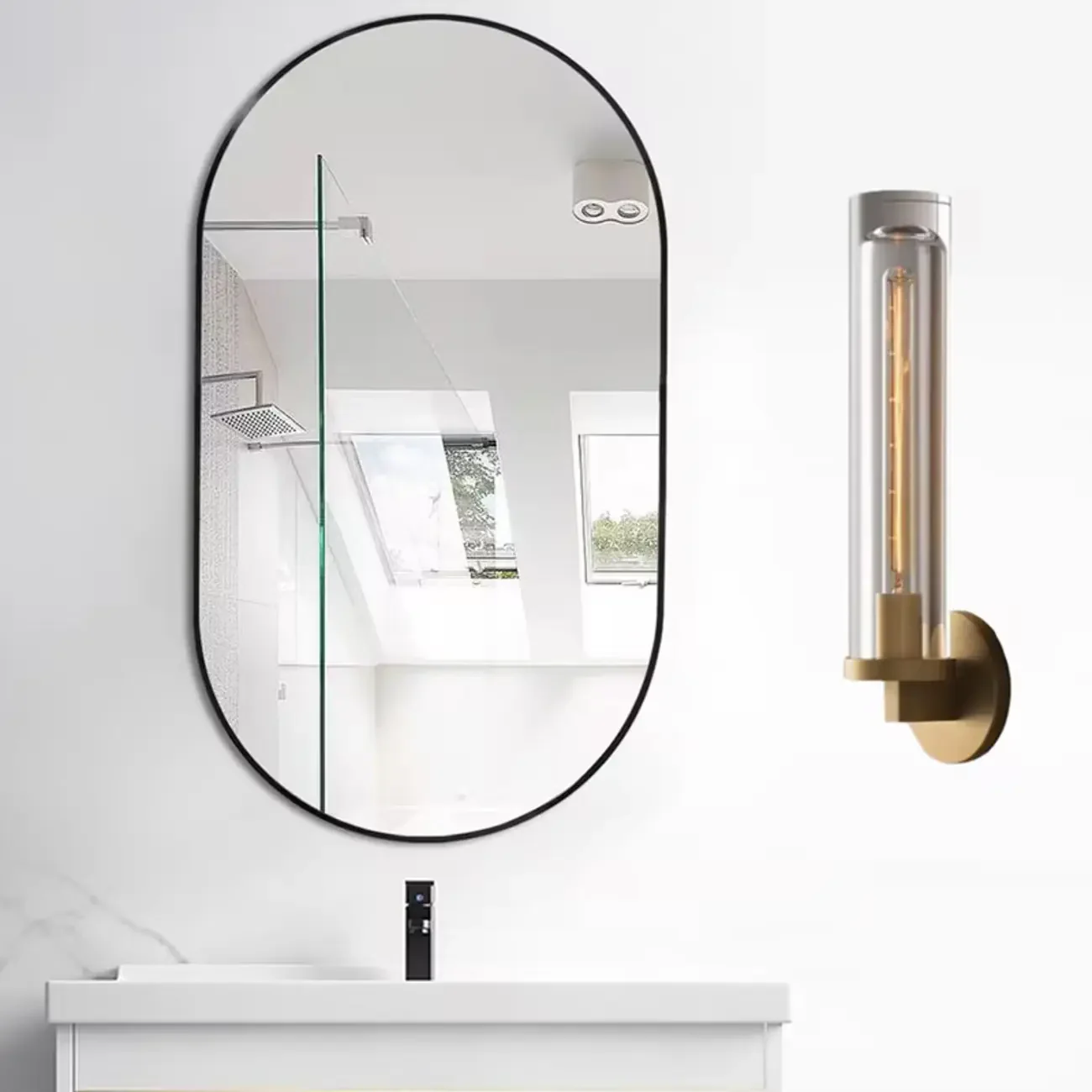 Mini Metal Crystal Cylinder Modern Wall Sconce Light