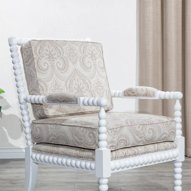 Spindle Fabric Arm Chair