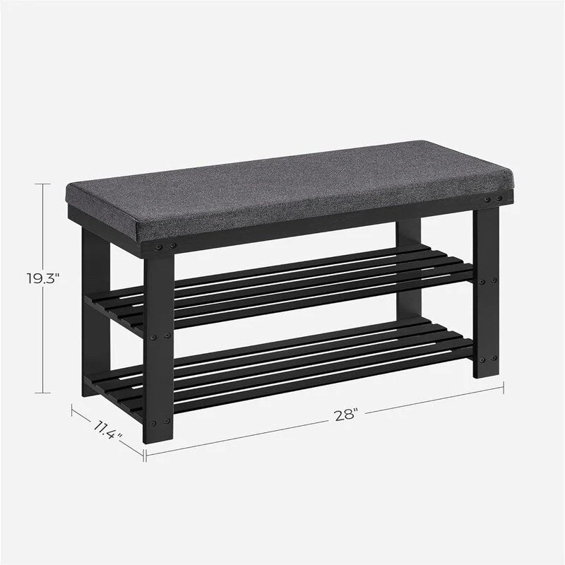 3-Tier Shoe Rack - 11.4D x 28W x 19.3H