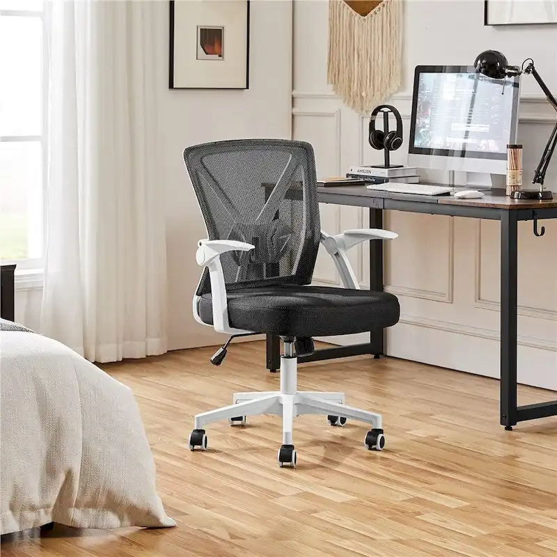 Mesh Office Chair with Flip-up Armrests