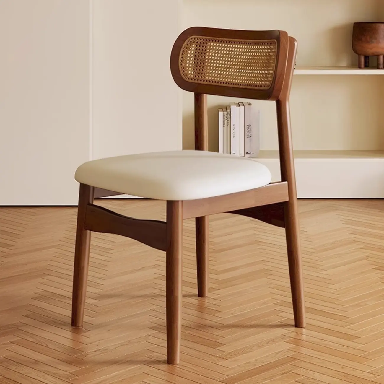 Soft Retro Upholstered Faux Leather Dining Chair