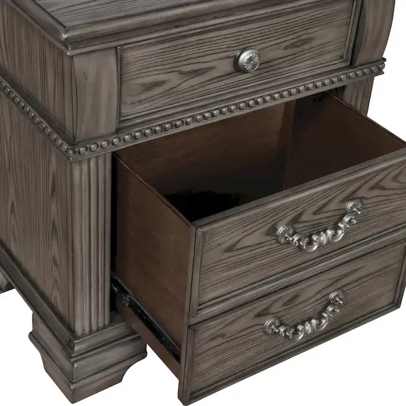 Stroh Traditional Wood 3-piece Poster Bedroom Set with USB by Furniture of America