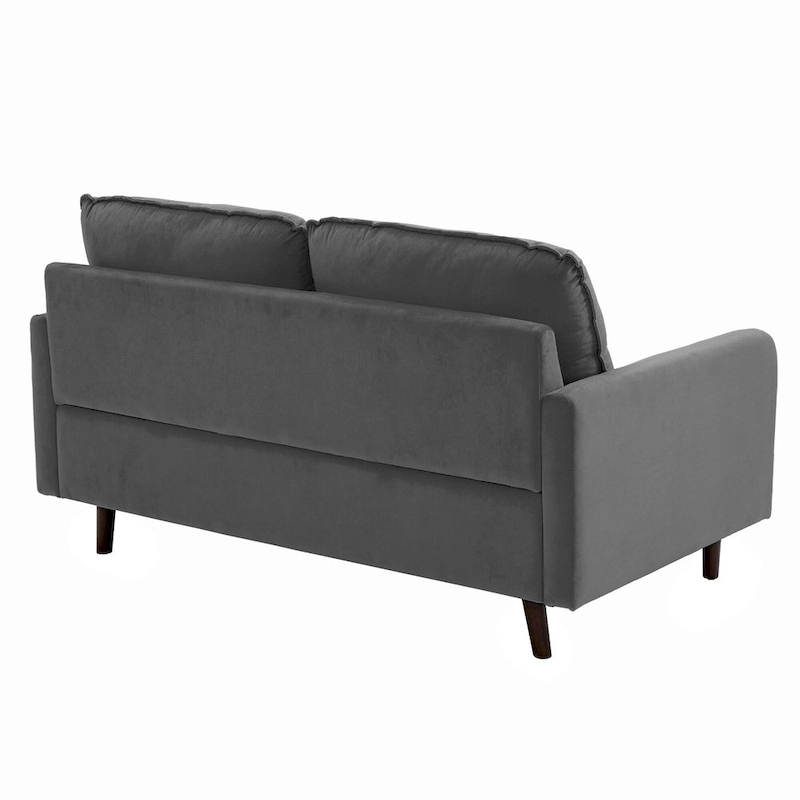 2 Pices Velvet Loveseat Wood Legs Sofa