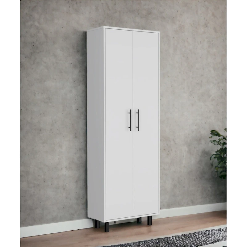 71  White Tall Pantry Cabinet - 23.60