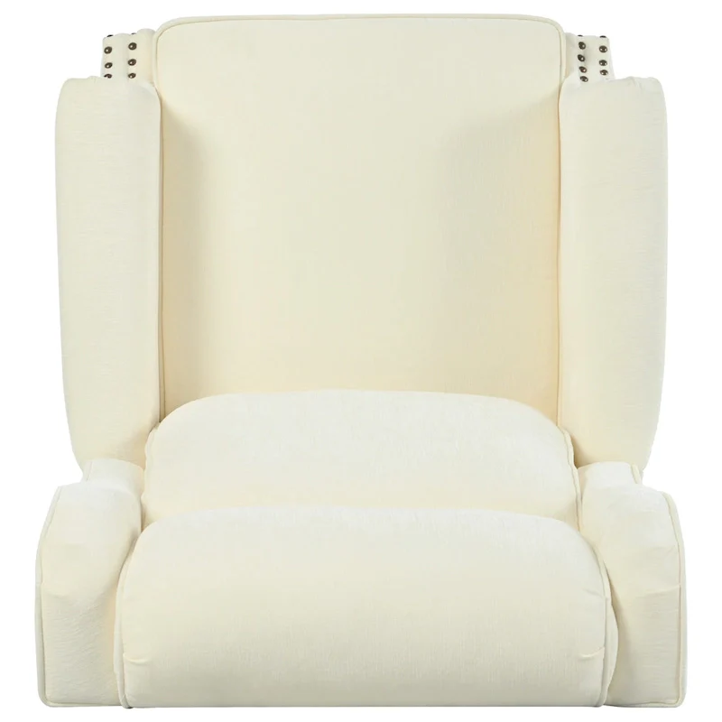 Upholstered Recliner with Wing Back