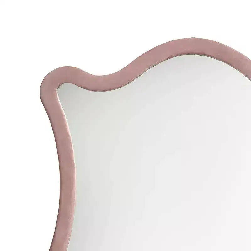 Acme Furniture Salonia Dresser Mirror Pink Velvet