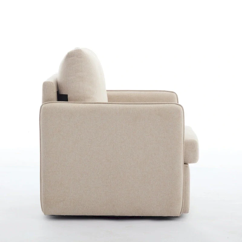 Linen Swivel Accent Chair