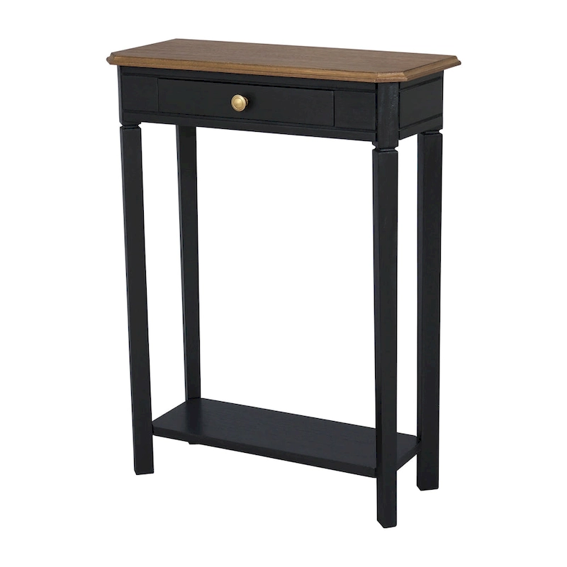 Marnie Two-tone 1-drawer Solid Wood Console Accent Table with Shelf by East at Main