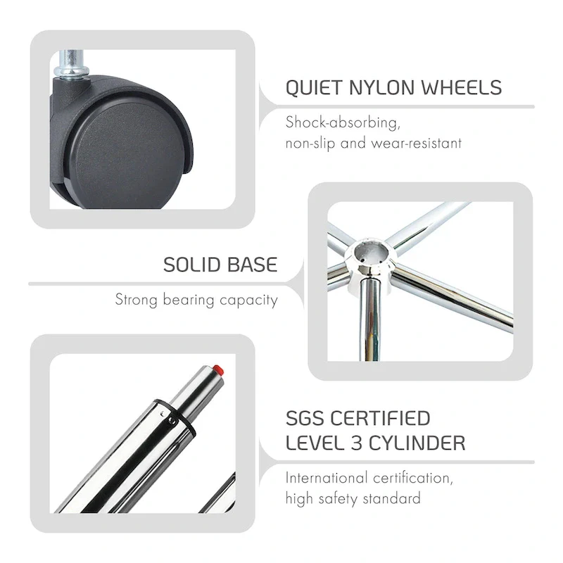 Ergonomic Mesh Office Chair with Nylon Base and Tilt Mechanism