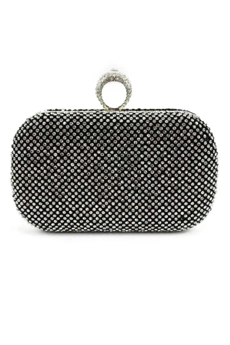 Fascinating Rhinestone With Glitter Adjustable Clutches