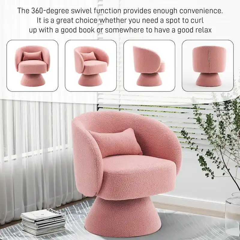 Ouyessir 360 Degree Swivel Cuddle Barrel Sofa Chairs