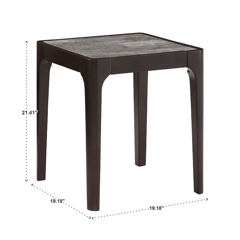 Ludvika Faux Marble Top End Table
