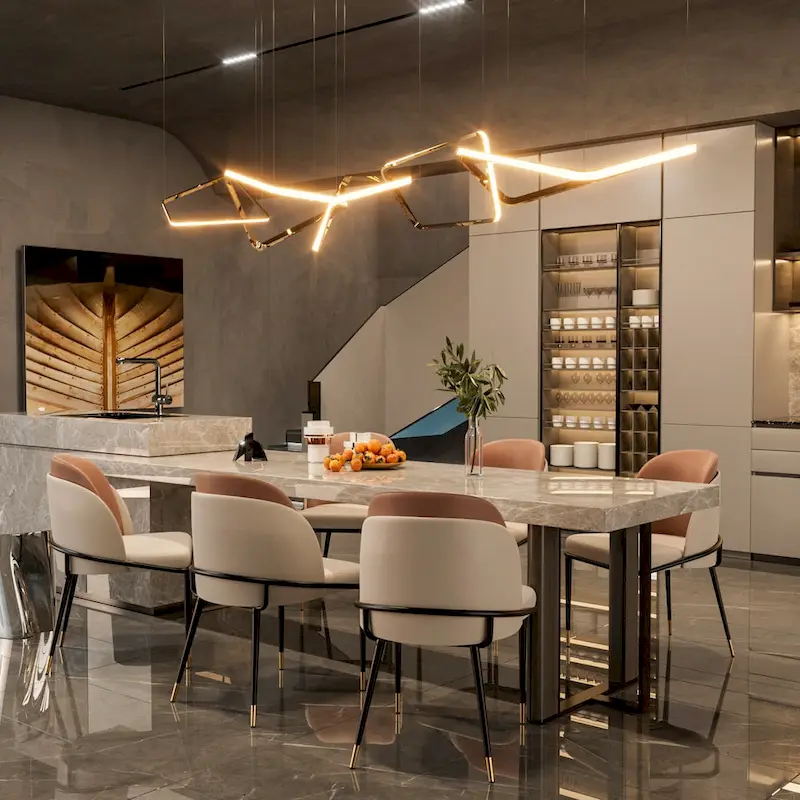 Set of 2 Microfiber Leather Upholstered Dining Chairs with Metal Legs - 20x21x32